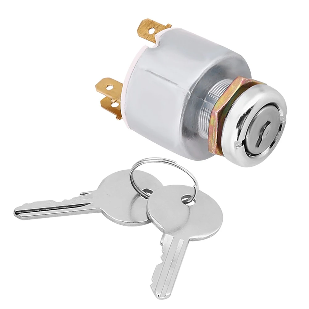 

Keys Ignition Switch 1pc Aluminum Brand New High Temperature Resistance 12V For Most Cars 3 Position Car Lgnition Switch