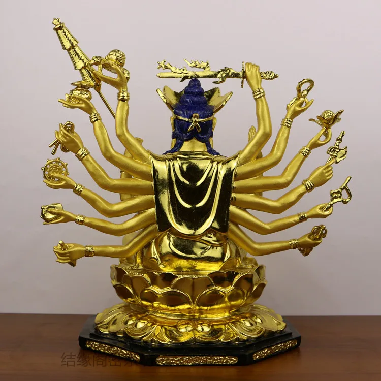 Чистое медное золото Чжунти Будда Мать Бодхисаттва Тысяча рук Гуаньинь
