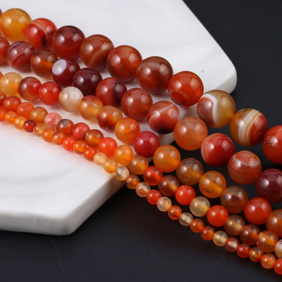

Natural Stone Beads Small Round Loose Spacer Agates Bead for Jewelry Making Diy Women Necklace Bracelet Accessory