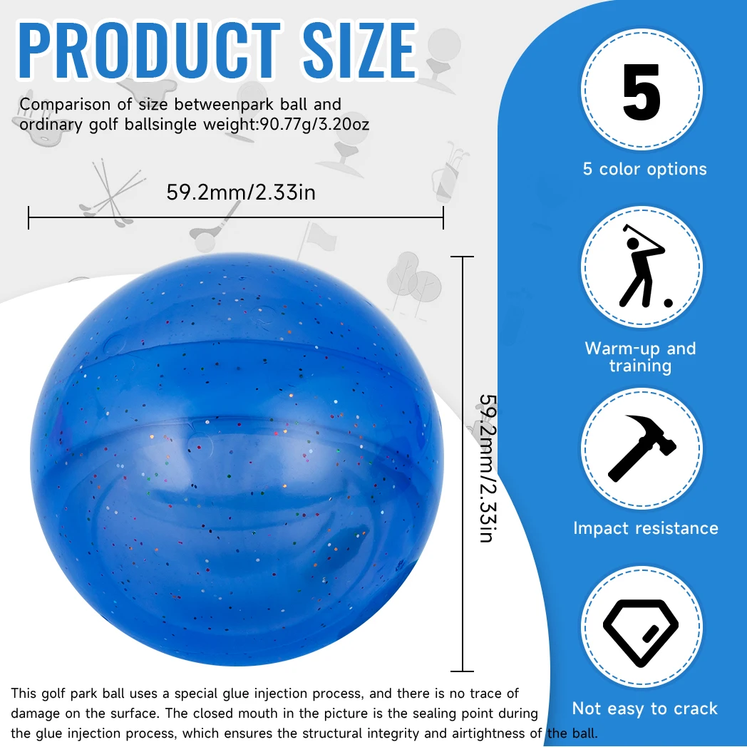 Caiton 3-слойные Парковые Мячи Для Гольфа 1 Шт. Эластичный Мяч Тренировок На Открытом