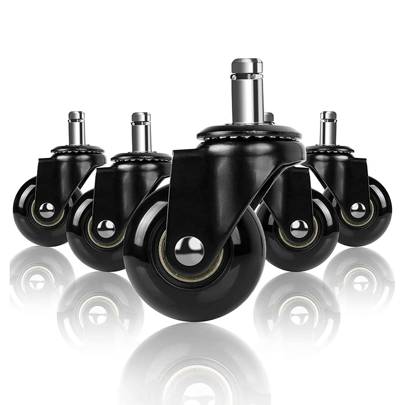 

Office Chair Caster Set Of 5, 2Inch Heavy Duty Durable Desk Chair Replacement Smooth Rolling Safe