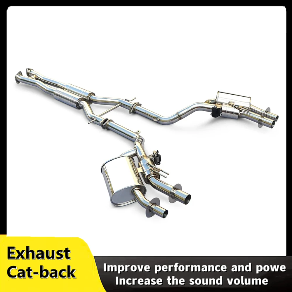 Для Kia Stinger 3.3T 2018-2024 гоночный глушитель выхлопной трубы из нержавеющей стали с