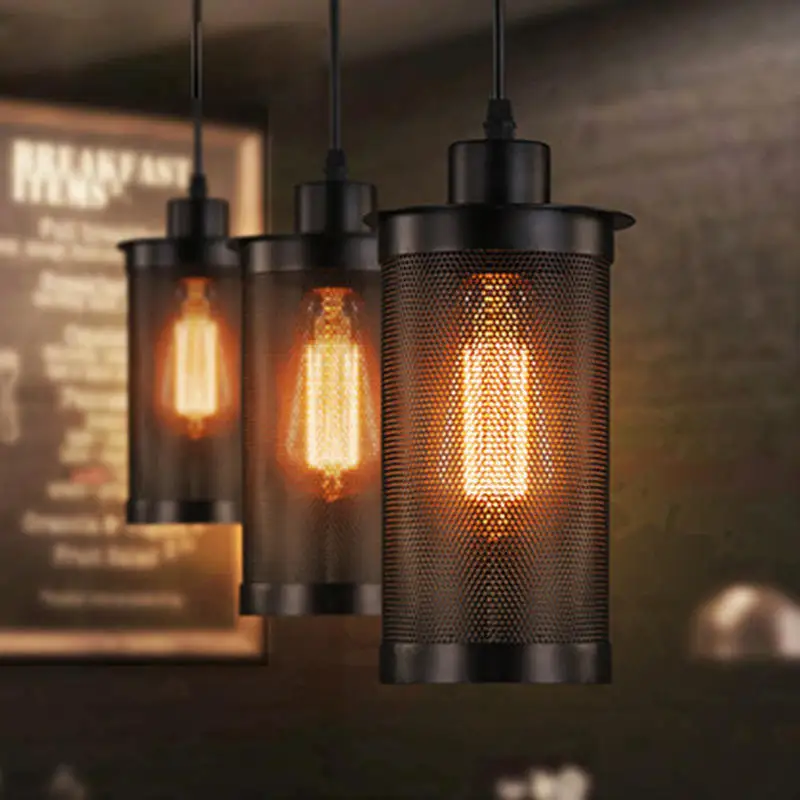 

American Retro Pendant Lamps Industrial Style Decorative Loft Aisle Stairway Porch Lighting Creative Bar Barbed Wire Hanglamp