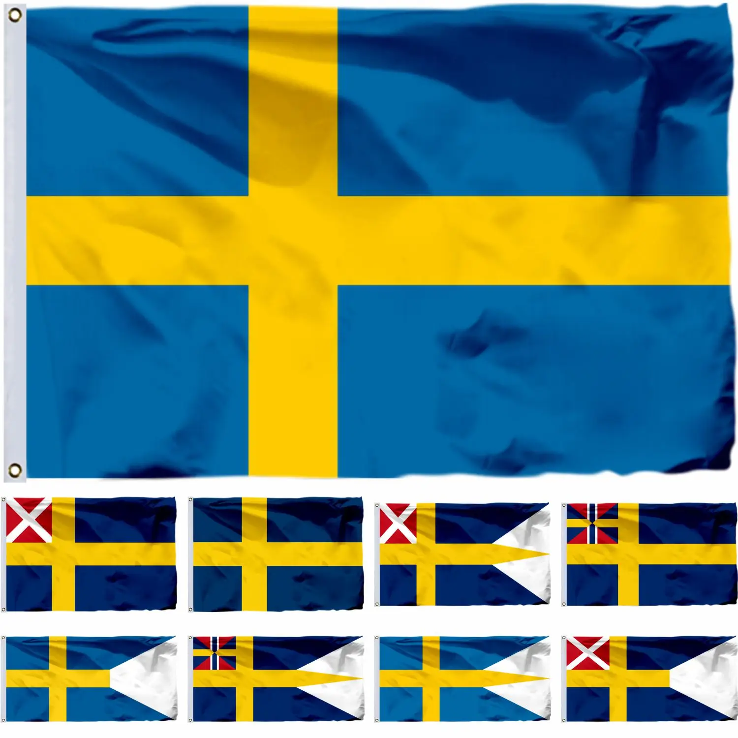 

Sweden Historical Flag 3X5FT 90X150CM Union Jack Sweden and Norway Banner 21x14cm