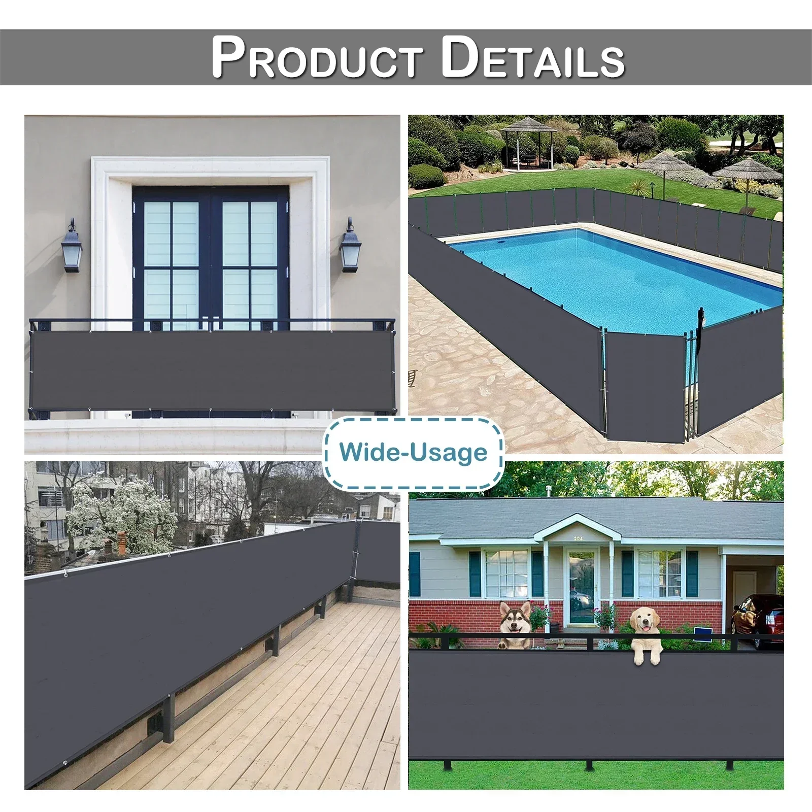 Черная затеняющая ткань Оксфорд Солнцезащитная сетка водонепроницаемый