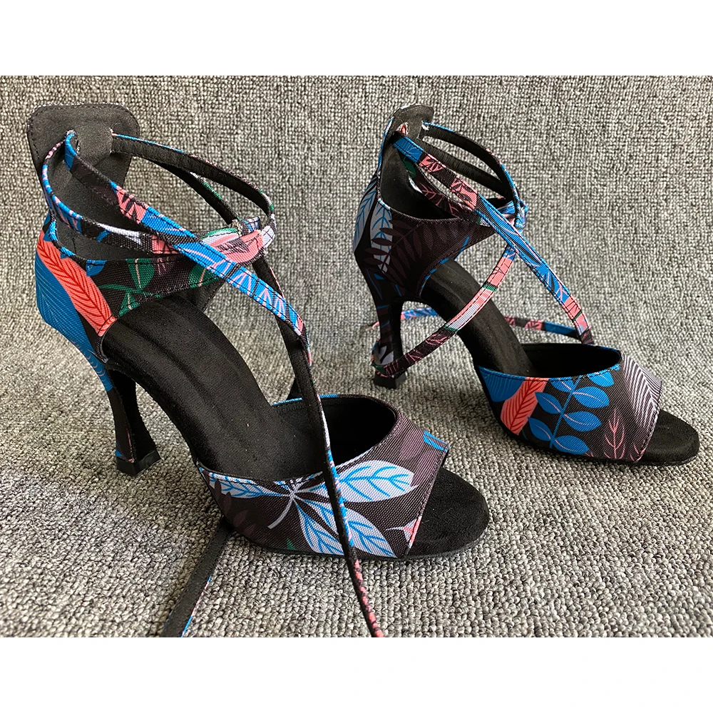 Latin dance shoes Woman Latin Dance Shoes Shining Women Salsa party Ballroom shoes 2022 Latin Salsa High Heels