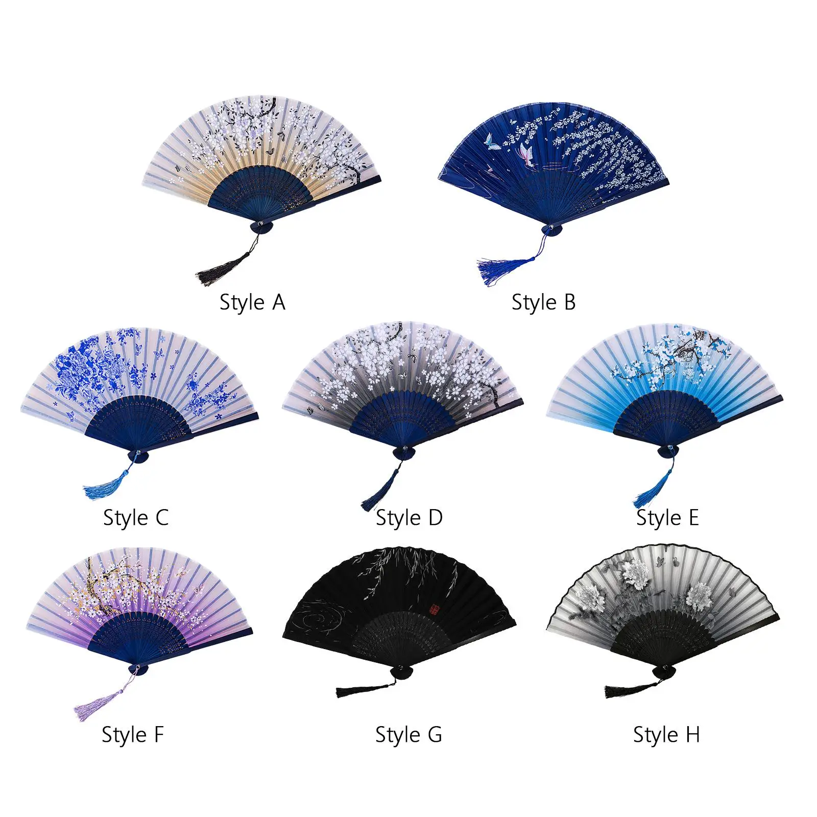 

Handheld Folding Fan Folding Hand Held Fan for Party Birthday Decoration