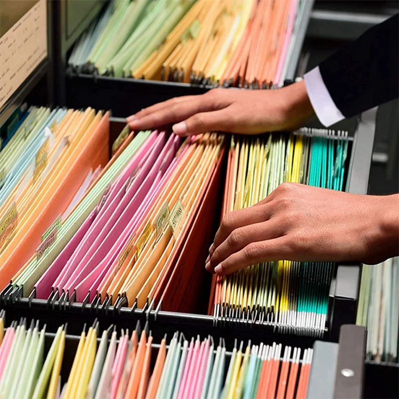 120 Наборов Многоразовых Цветных Вкладок Для Папок На Пластиковых Лентах 2 Дюйма с Пустыми Вставками.