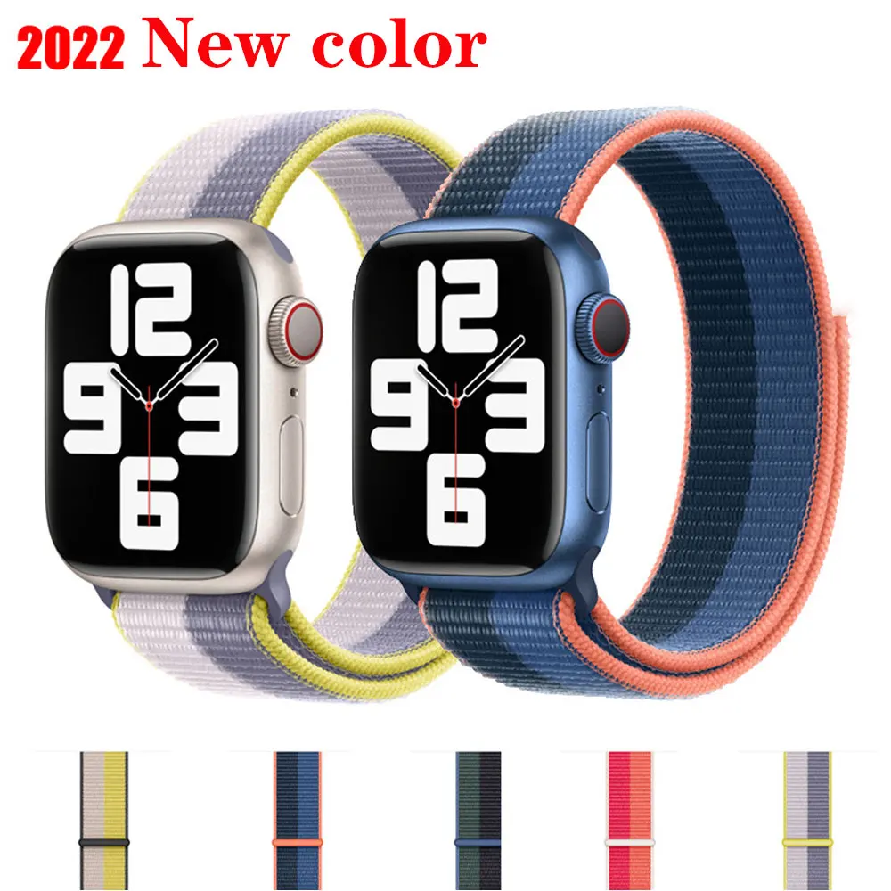 

Ремешок нейлоновый для apple watch band 45 мм 41 мм series 7 wiatch band 38 мм 42 мм 44 мм, браслет для наручных часов correa 3 4 5 6 SE