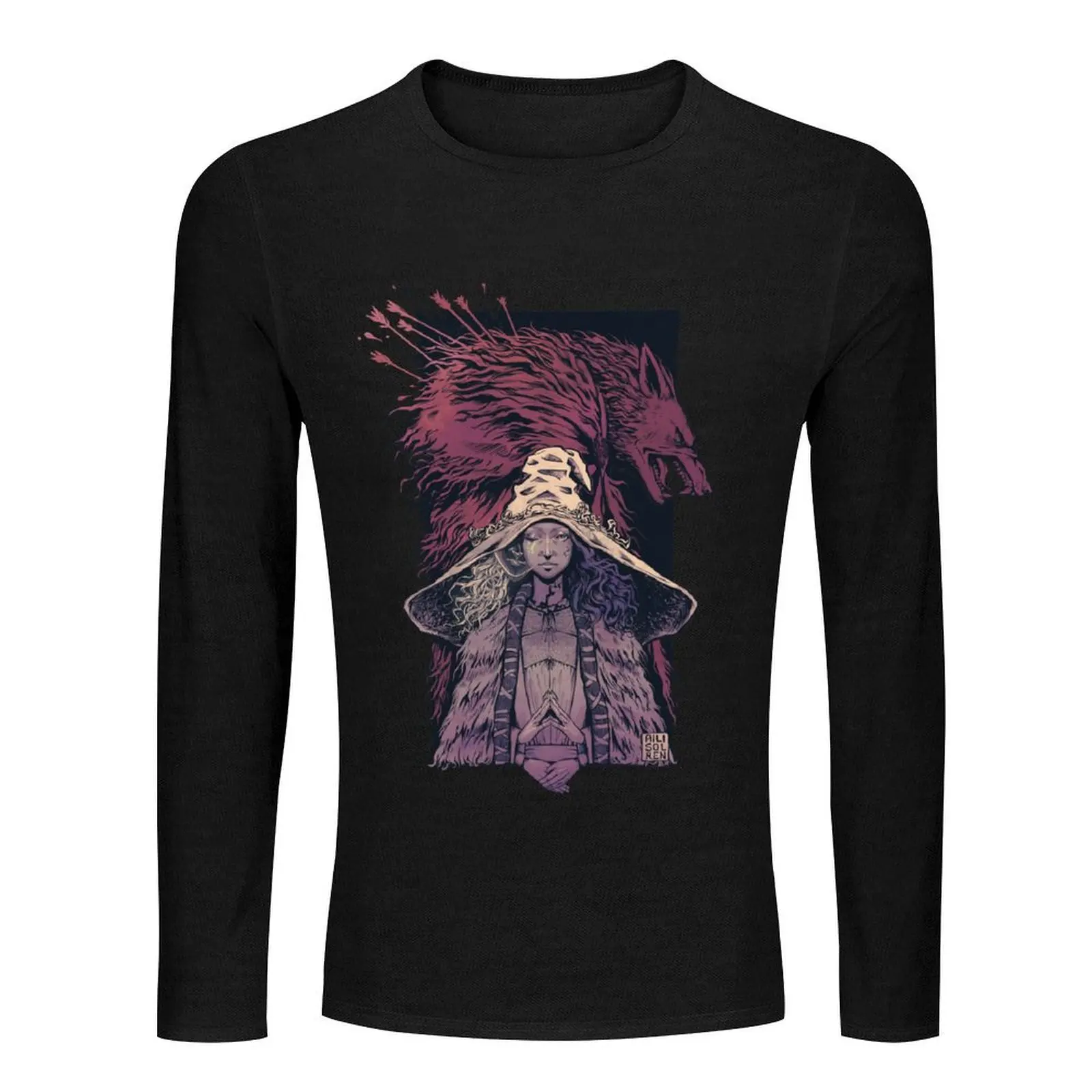 Ranni and the Baleful Shadow - Деврошенная длинная футболка толстовки футболки-тяжеловесы