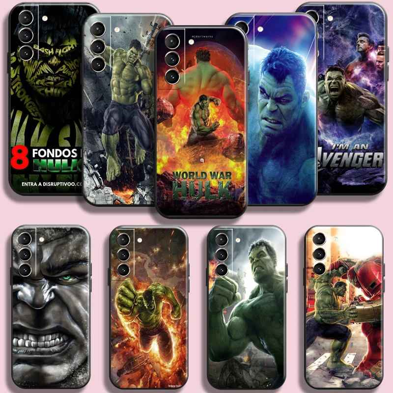 

Marvel Avengers Hulk Phone Case For Samsung Galaxy S23 S22 S21 S20 Ultra Plus FE S10 10E S9 S8 Plus Liquid Silicon Cover