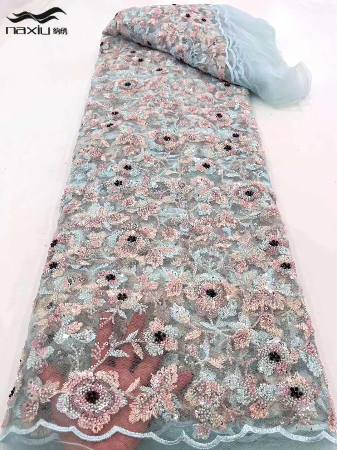 

Madison, африканская бисерная кружевная ткань 2023, высококачественные блестки, кружевная вышивка, французская Тюлевая кружевная ткань для свадебного платья