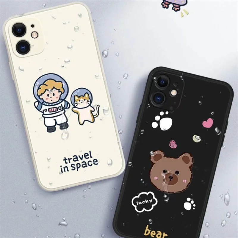 

Cartoon Bear For iPhone 6 6S 7 8 Plus SE 2020 X XR XS MAX 11 12 13 Pro MAX 12 13 Mini Phone Case Soft Cartoon Anime