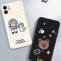 cartoon bear for iphone 6 6s 7 8 plus se 2020 x xr xs max 11 12 13 pro max 12 13 mini phone case soft cartoon anime