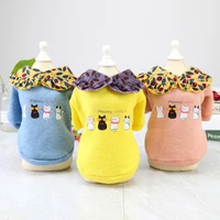 pet clothes autumn winter warm sweater small dog shirt cute pattern yorkshire chihuahua puppy pullover solid color coat poodle