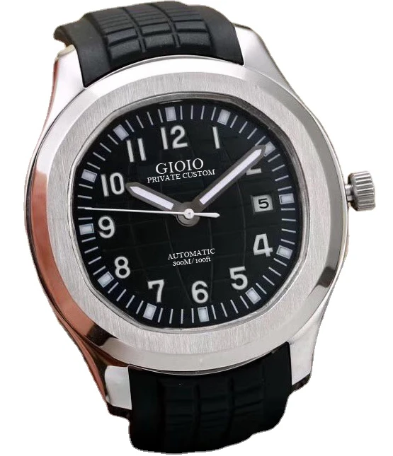 

Men Automatic Mechanical Watch Black Blue Rubber