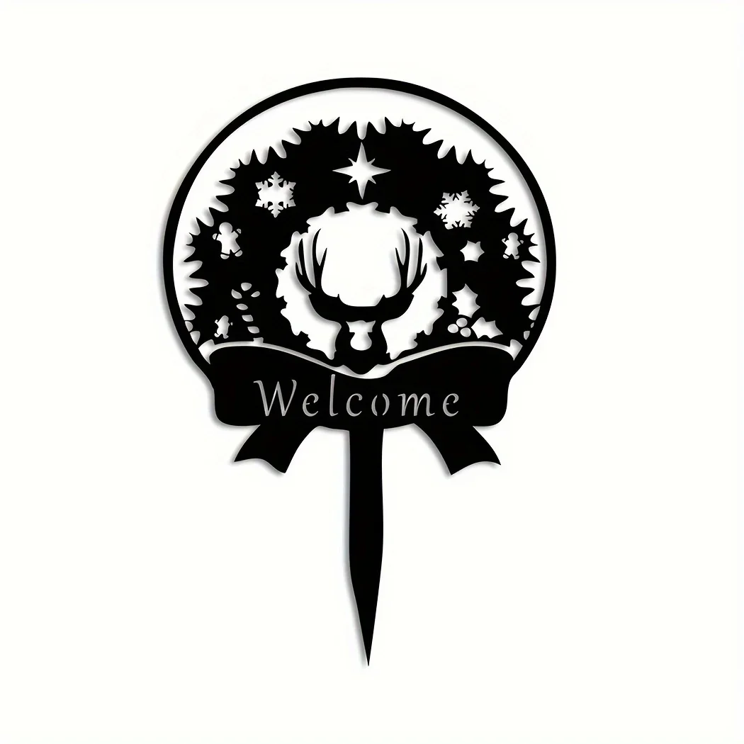 CIFbuy 1 шт. искусственная металлическая вывеска Рождественский двор декоративная