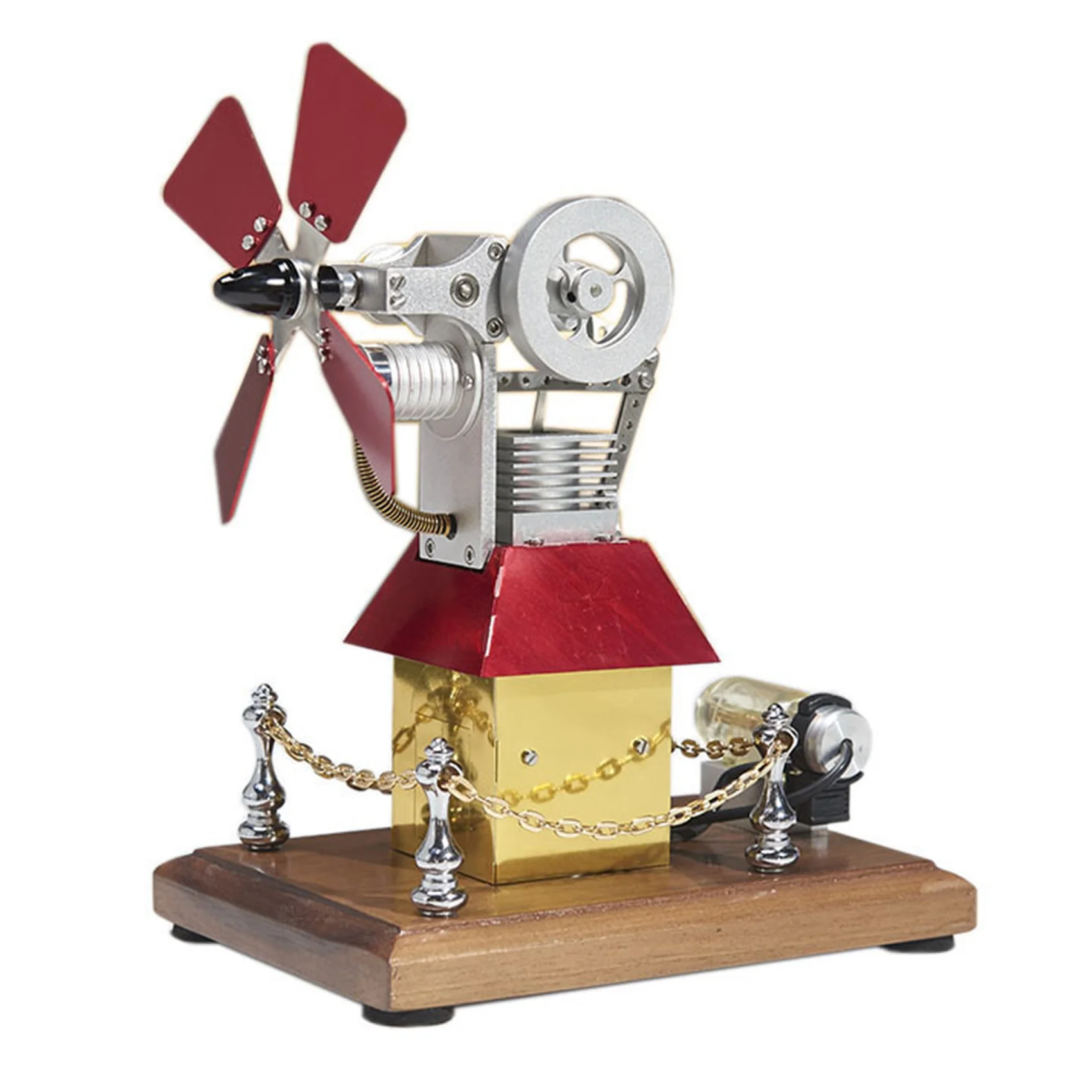 

Windmill Stirling Engine Model Windmill External Combustion Engine Popular Science Teaching DIY Experiment Ornaments Toy