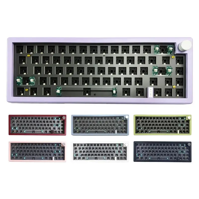 

GMK67 Hot Swappable Mechanical Keyboard Gasket Bluetooth2.4G RGB Backlit Gasket Structure Keyboard 3 Mode Customized Keyboard
