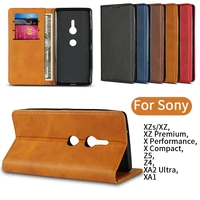 for sony xzs mobile phone case xz premium protective cover drop wallet flip card case
