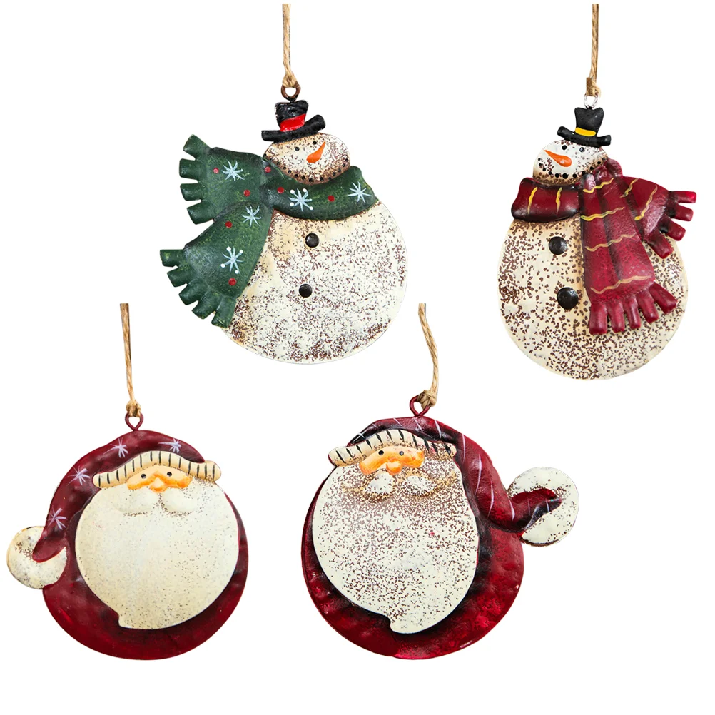 

4pcs Christmas Hanging Ornaments Wall Door Pendants for Party Home Store Cafe