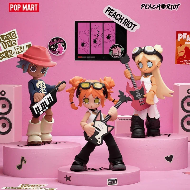 Фото POPMART Peach Riot: Серия «Порождаем музыку» — Подвеска-блок, Слепая коробка, Оригинальные игрушки, Загадочная коробка, Кукла, Милая аниме-фигурка, Украшение, Подарок №2