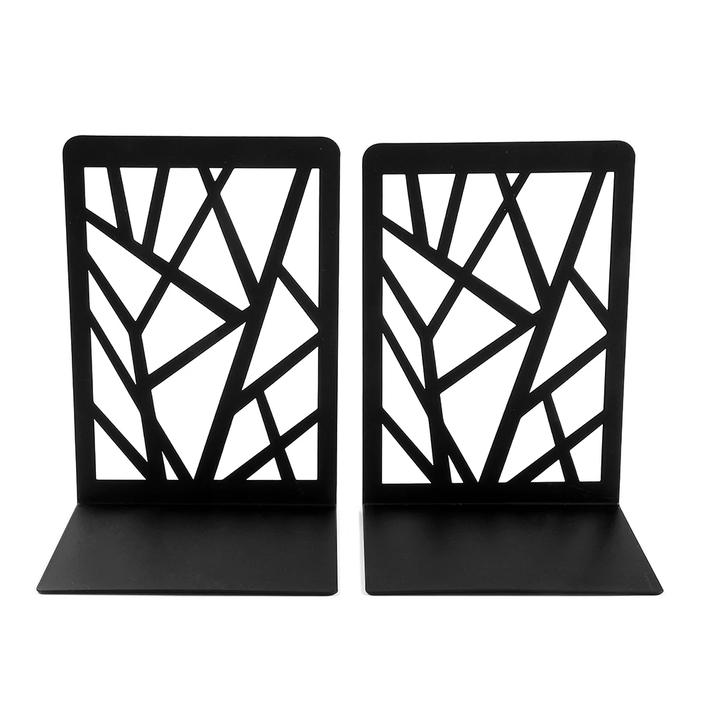Черные Геометрические минималистичные металлические подставки для книг полки