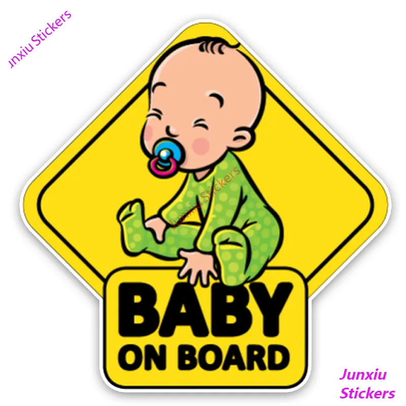 

Creative BABY ON BOARD Car Sticker Accessories Vinyl PVC 14cm*14cm Motorcycle Waterproof Windshield Car Window Car Styling Decal