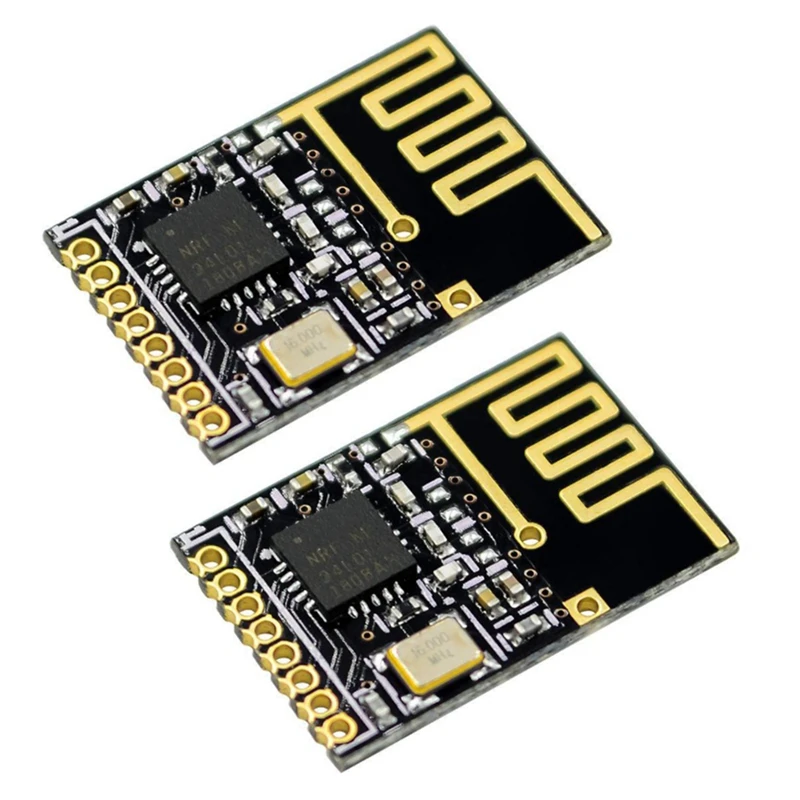 

2Pcs Mini NRF24L01 + 2.4Ghz RF Wireless Module Mini Version Power Enhanced Version Receiver Transceiver Board 1.9V-3.6V