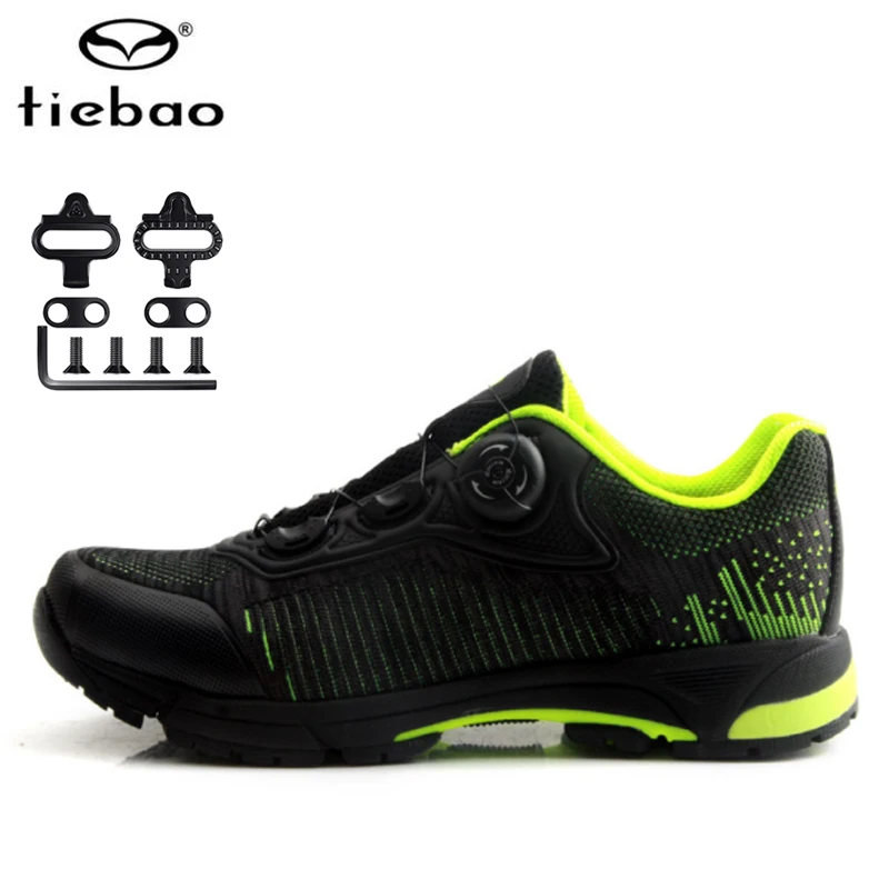 

Велосипедные кроссовки Tiebao для мужчин и женщин, спортивная обувь для езды на велосипеде, дышащая самозакрывающаяся обувь для горных велоси...