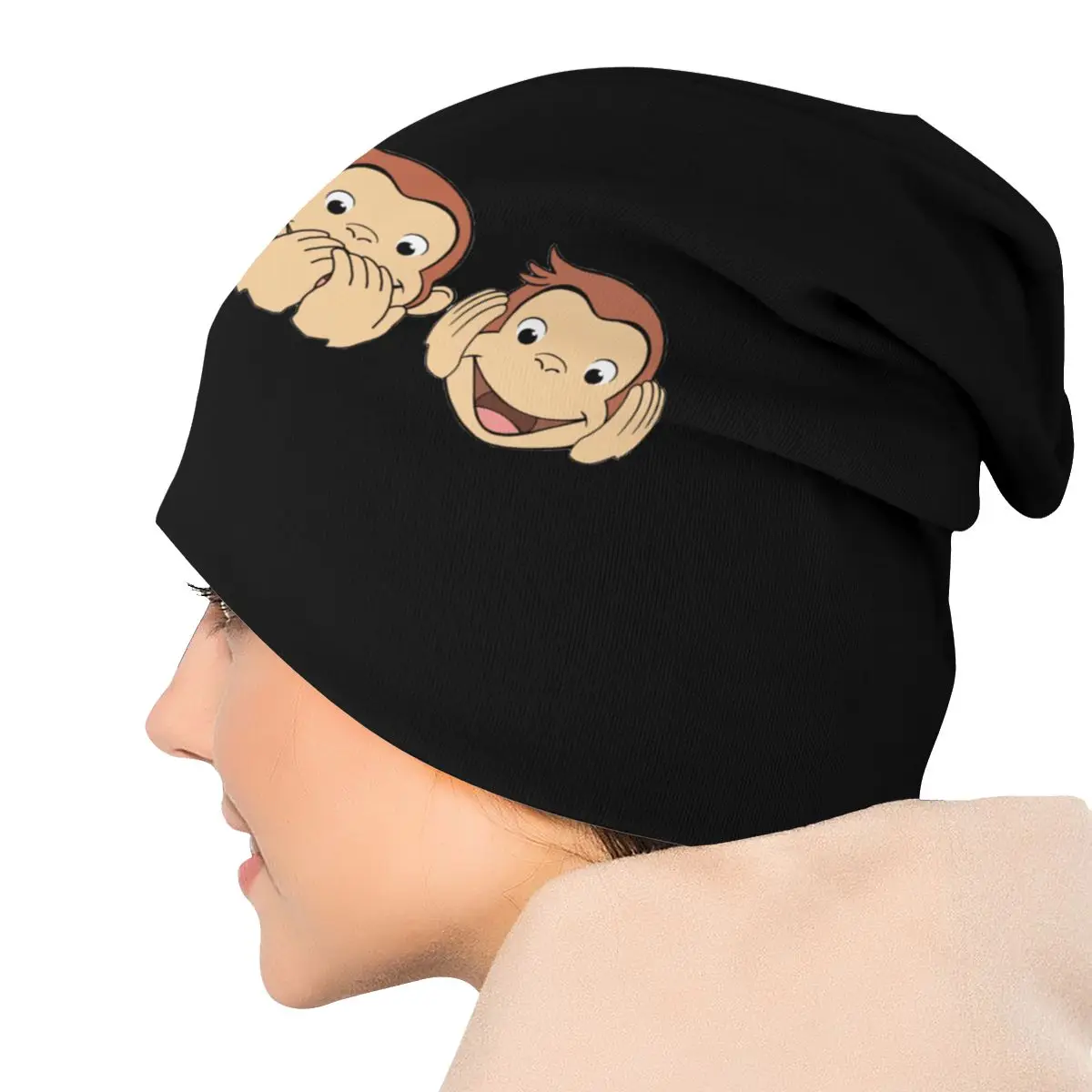 Шапка-бини в винтажном стиле для мужчин и женщин теплый вязаный головной убор с