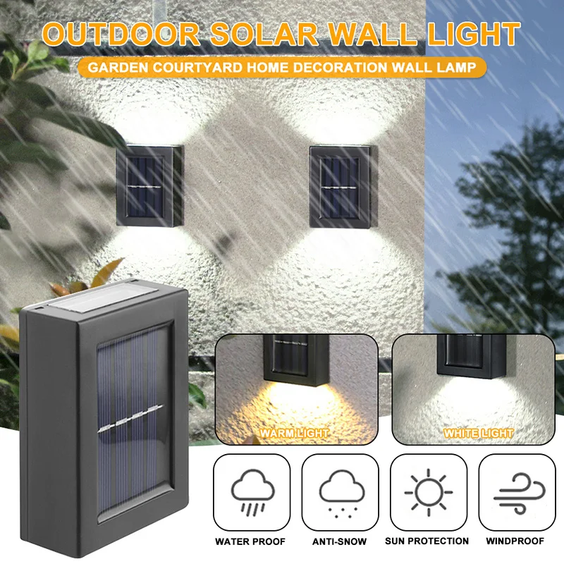 

1-4PCS Solar Lamp Outdoor LED Lights IP65 Waterproof for Garden Decoration Balcony yard Street Wall Decor Lamps Gardening Light