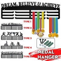 Multi-Style Medal Hanging Holder Rack Hanger Bracket Wall Hooks Office Decor Iron Triathlon Running Sport Challenge Home