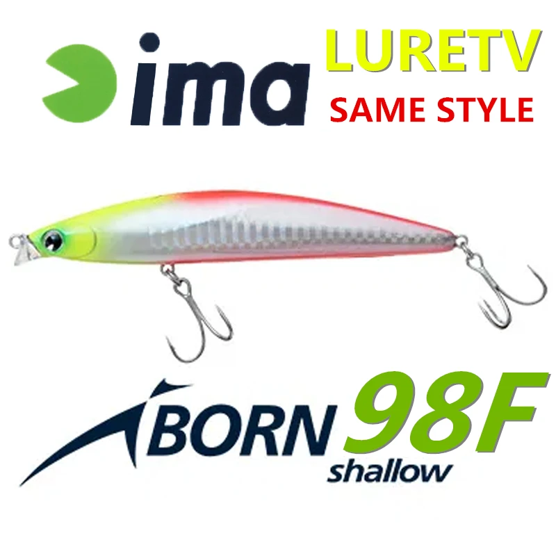 Фото LURETV Япония IMA та же модель IBORN 98F ультра длинный бросок плавающая мелкая вода Mino 98 мм/13 г/1 шт. приманка искусственная приманка хвост груз witho №1