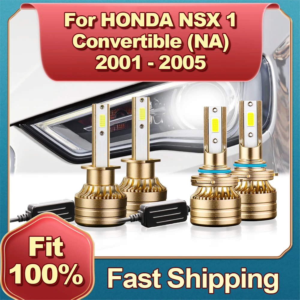 2/4 шт. супер мощные светодиодные фары 6000K HB3 H1 2001 лм для HONDA NSX 1 Convertible (NA) 2002 2003 2004 2005