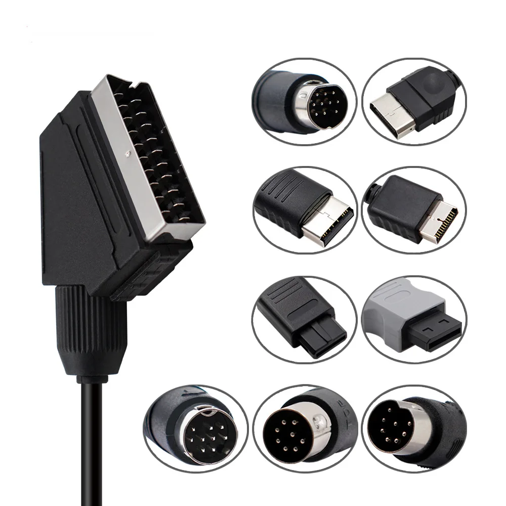 

Кабель RGB Scart для PS2/SEGA MD1/MD2 Megadrive1/DC/Sega Saturn/XBOX/WII