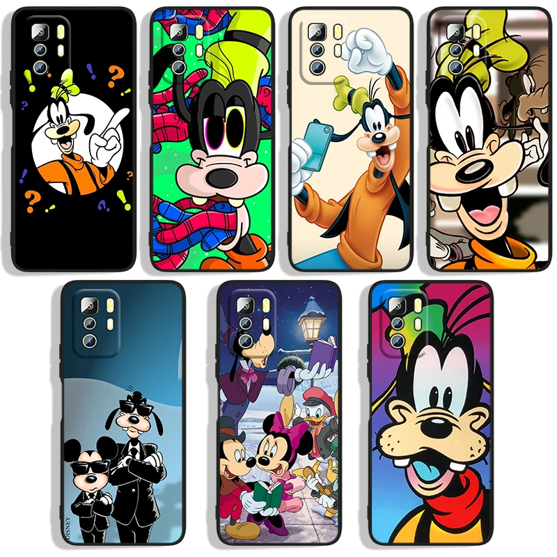 

Disney Goofy Dog Phone Case For Xiaomi Redmi Note 10 10S 10T 10ProMax 11 11S 11T 11E Lite Pro 5G Black Iuxury Silicone Back Soft