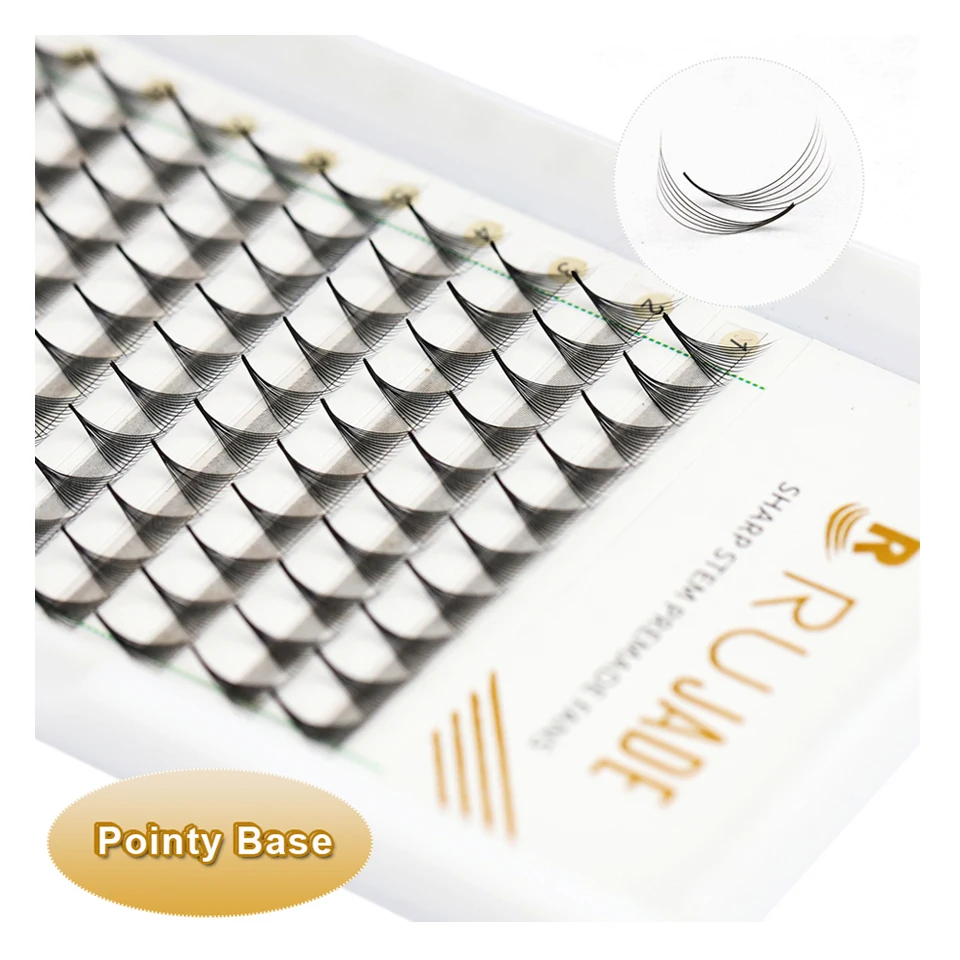 

Long Sharp Stem Premade Volume Fans Lash 3D/4D/5D/6D/8D/10D/12D Narrow Fans Lash Slim Thin Pointy Base Russian Volume Fans Lash