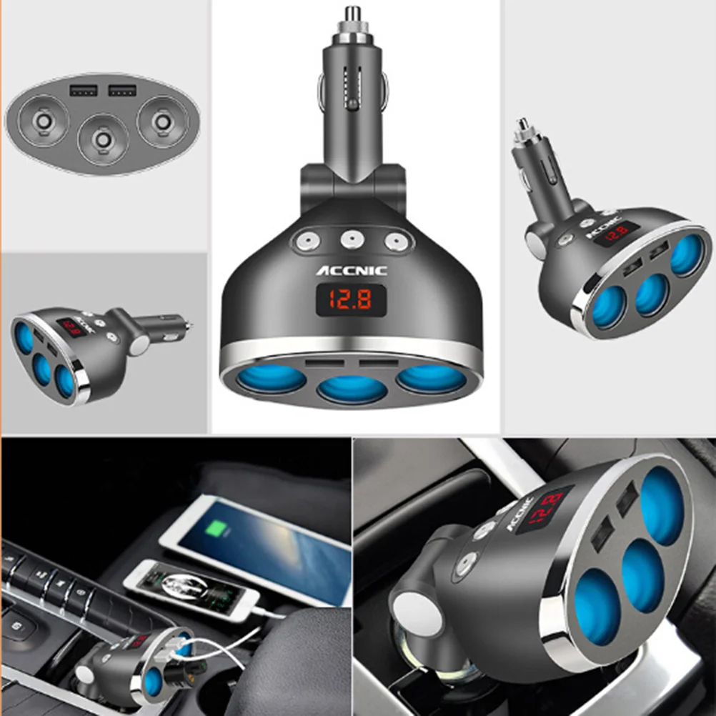 

3-Socket Vehicle Electronics Powered Devices 12v Lighter Socket Cigar Lighter