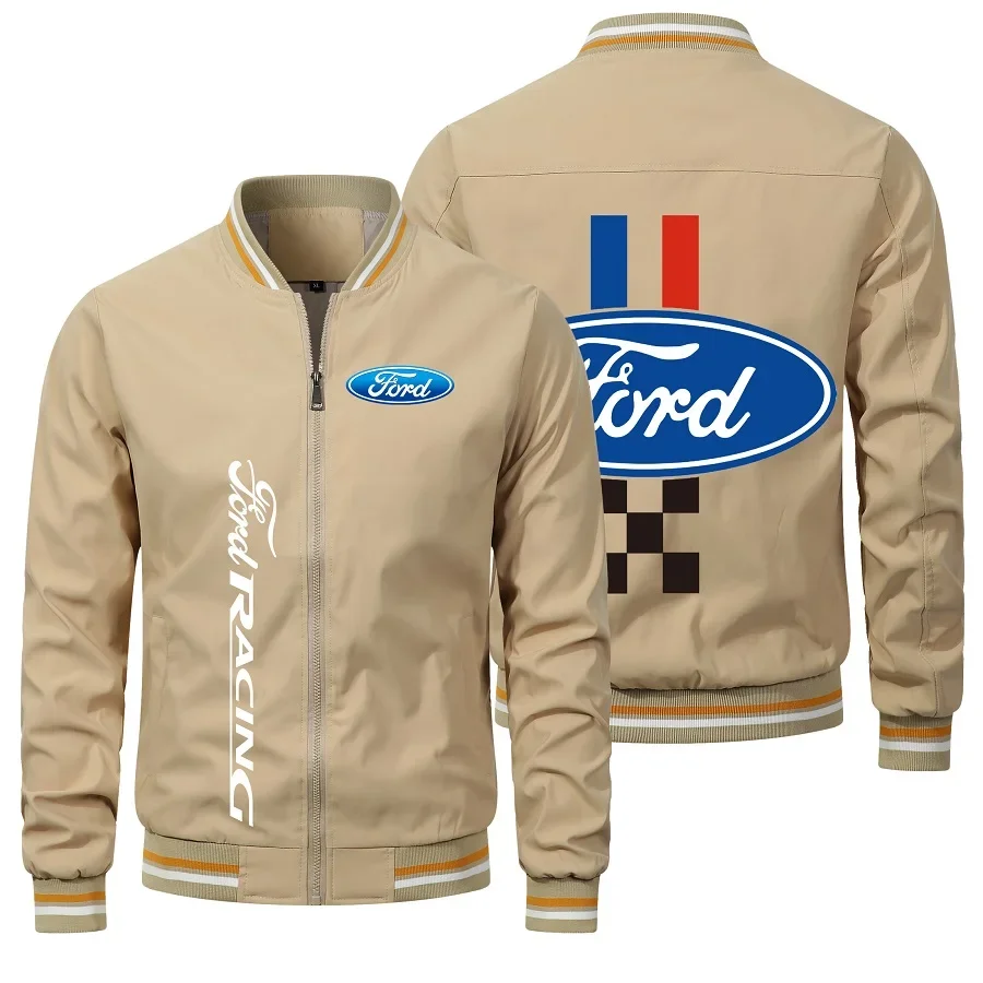 

Стильная мужская верхняя одежда с принтом логотипа Ford Motor, Мужская Уличная тактическая куртка, ветрозащитная водонепроницаемая куртка высокого качества