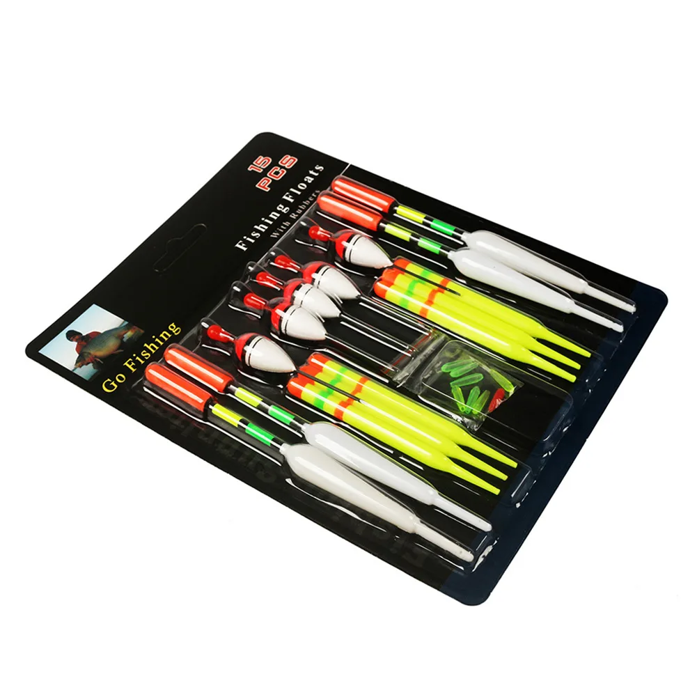 

Fishing Kits 1 Set Fish Float 15pcs/set 21.5*17.6cm ER Rods Floating Seats For Fishing Long Float Plugs 2023 New