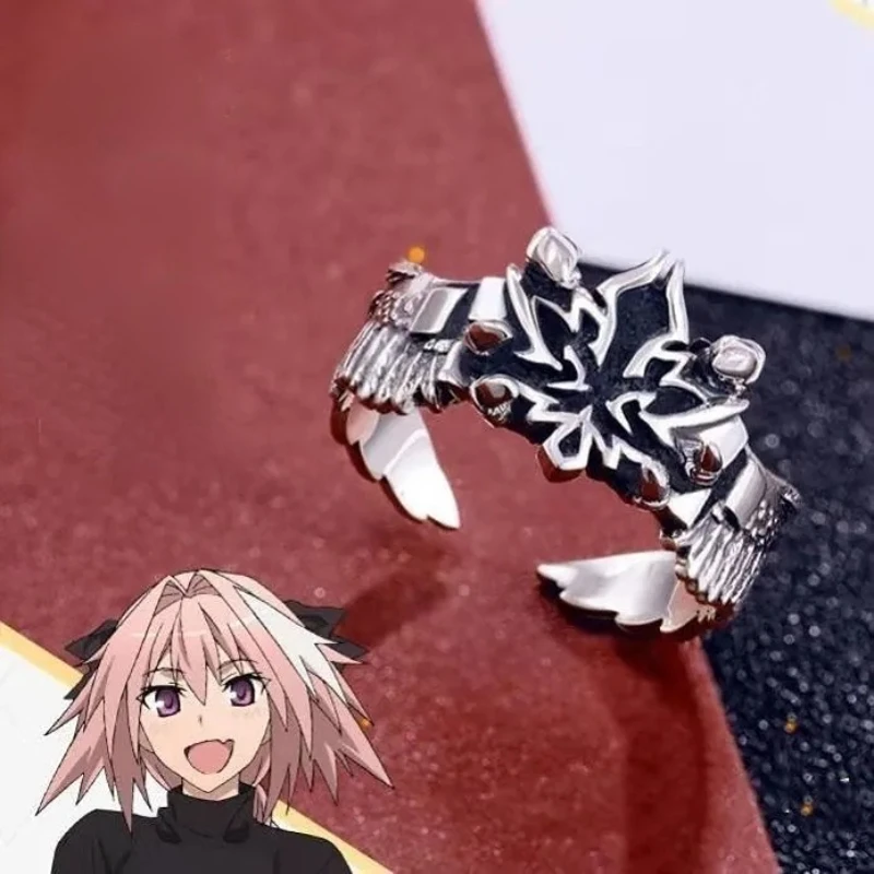 Anime Fate/Apocrypha Ring Cosplay Astolfo Unisex Adjustable Alloy Ring Jewelry Gift Clothing Accessories Props