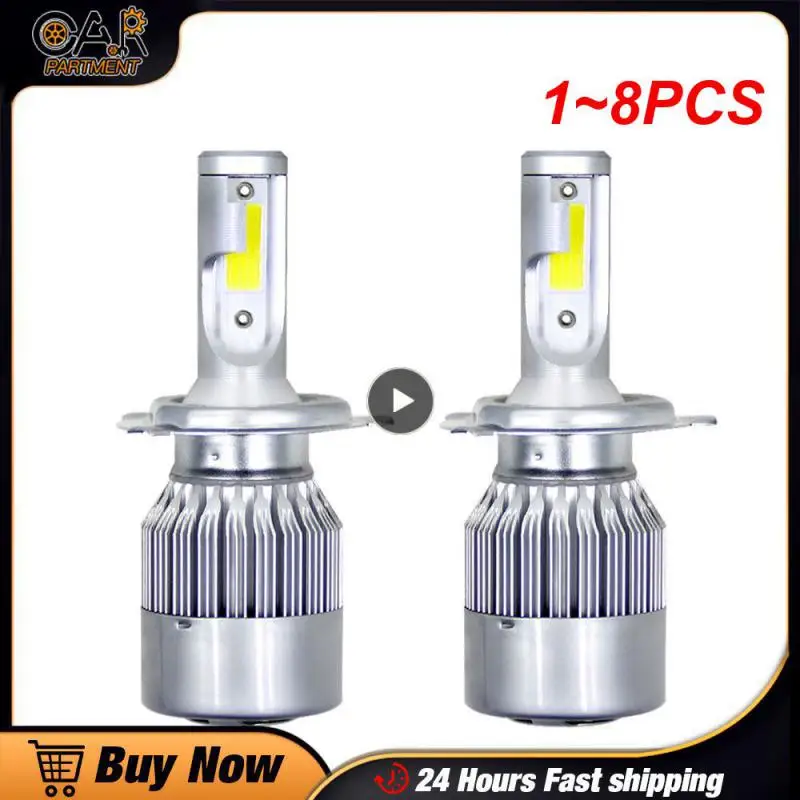 1~8PCS automobile led headlamp Headlights Waterproof IP68 High Beam Low Beam Lamp Auto Exterior Decor Accessories 36W H4 H7 H11