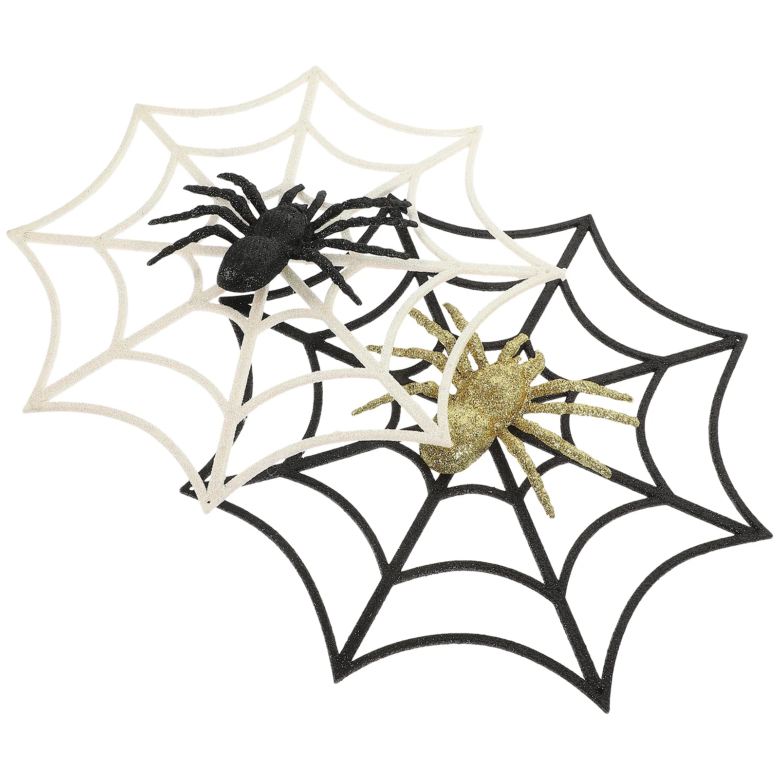 

1 Set of Scary Halloween Spider Web Decorations Horrible Spiders Photo Props