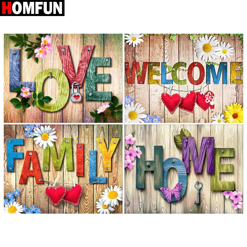 

Алмазная 5D живопись HOMFUN «Домашняя любовь, возвращение к семье», полноразмерная/круглая вышивка, домашний декор, «сделай сам», вышивка крестиком