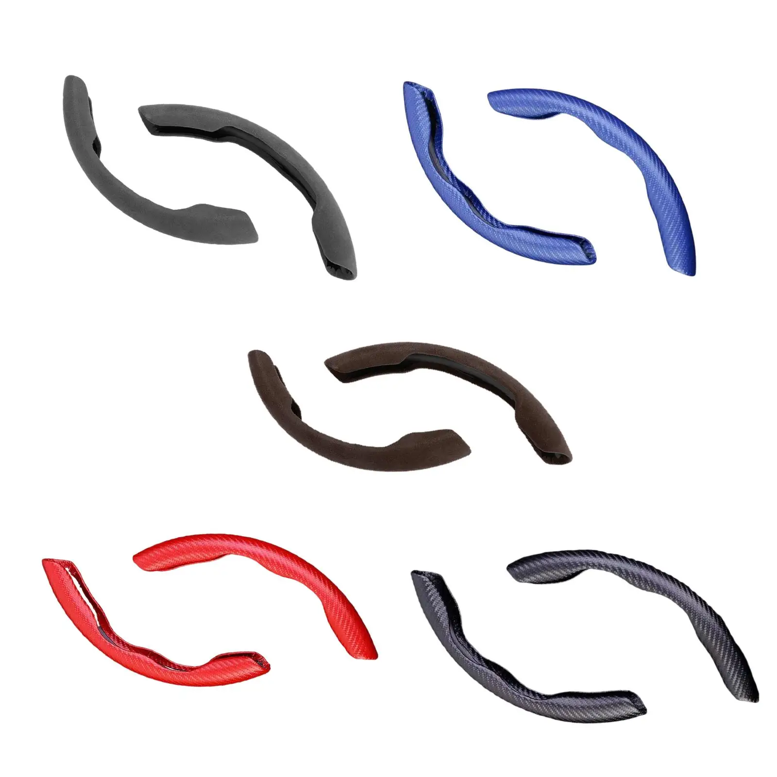 2Pcs Steering Wheel Cover Breathable Decorative for Diameter 38cm Truck Vehicle Warm in Interior 2Pcs Steering Wheel Cover Breathable Decorative for Diameter 38cm Truck Vehicle Warm in Interior