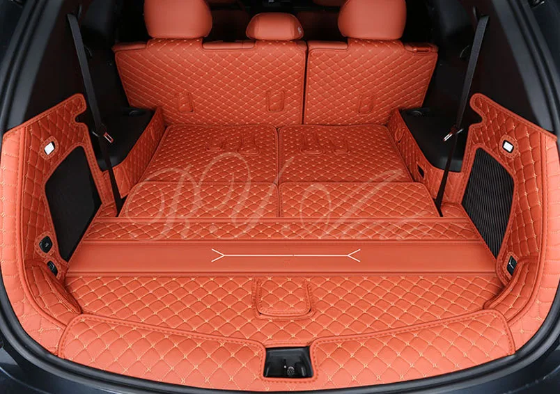 Кожаные коврики на задний багажник автомобиля для BYD Tang L Sealion 8 2025 2026 2027 7-местные противопыльные чехлы для хранения багажника Автоаксессуары