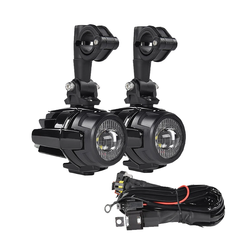

2 Шт. Универсальные Дополнительные Фары Для Мотоцикла, Передние Противотуманные Фонари LED 4000 Лм 12 В 40 Вт, Водонепроницаемые
