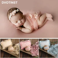 dvotinst newborn baby photography props floral preal wrap fairy mesh wraps headband pillow 3pcs photo props studio shoots