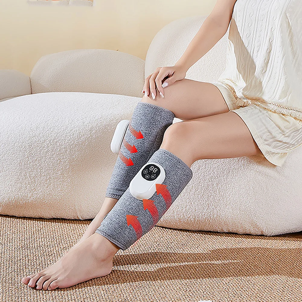 

Electric Leg Massager with Heat Compression Blood Circulation Vibration Foot Calf Massager Machine for Joint Knee Pain Relief